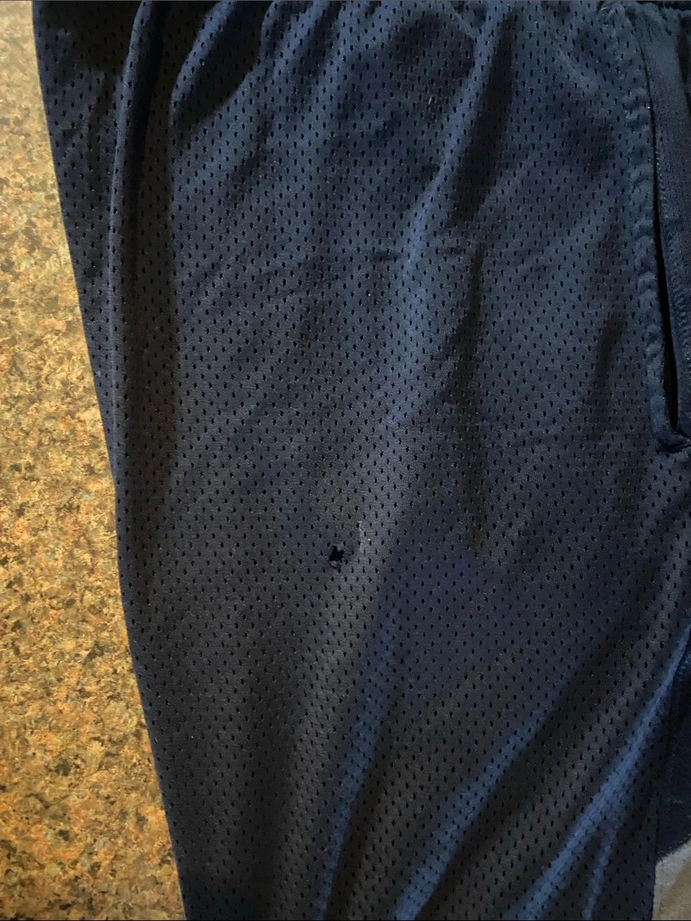 Nike Black Navy Mesh Sports Shorts with Logo Waistband